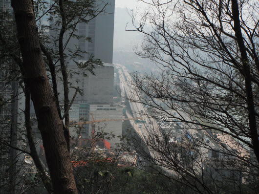 荃灣大帽山引水道俯瞰荃灣市區